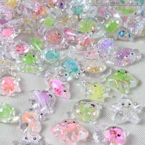 Cute Marine Animal Resin Pendants, Seahorse Starfish Crab Dolphin, DIY Handmade Necklace Bracelet Earrings, Jewelry Making Supplies