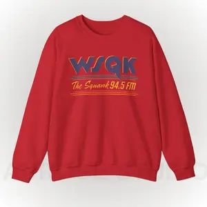 WSQK The Squawk Sweatshirt, WSQK The Squawk 94.5 FM Radio Gildan Sweater, Vintage Sci-fi 80s Nostalgic Crewneck, Retro Sweatshirt Gift