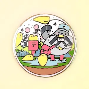 Poe the Pigeon Sluggy Terrarium Enamel Pin - Cute Bird Slugs Snails Kawaii Lapel Pin Badge Brooch