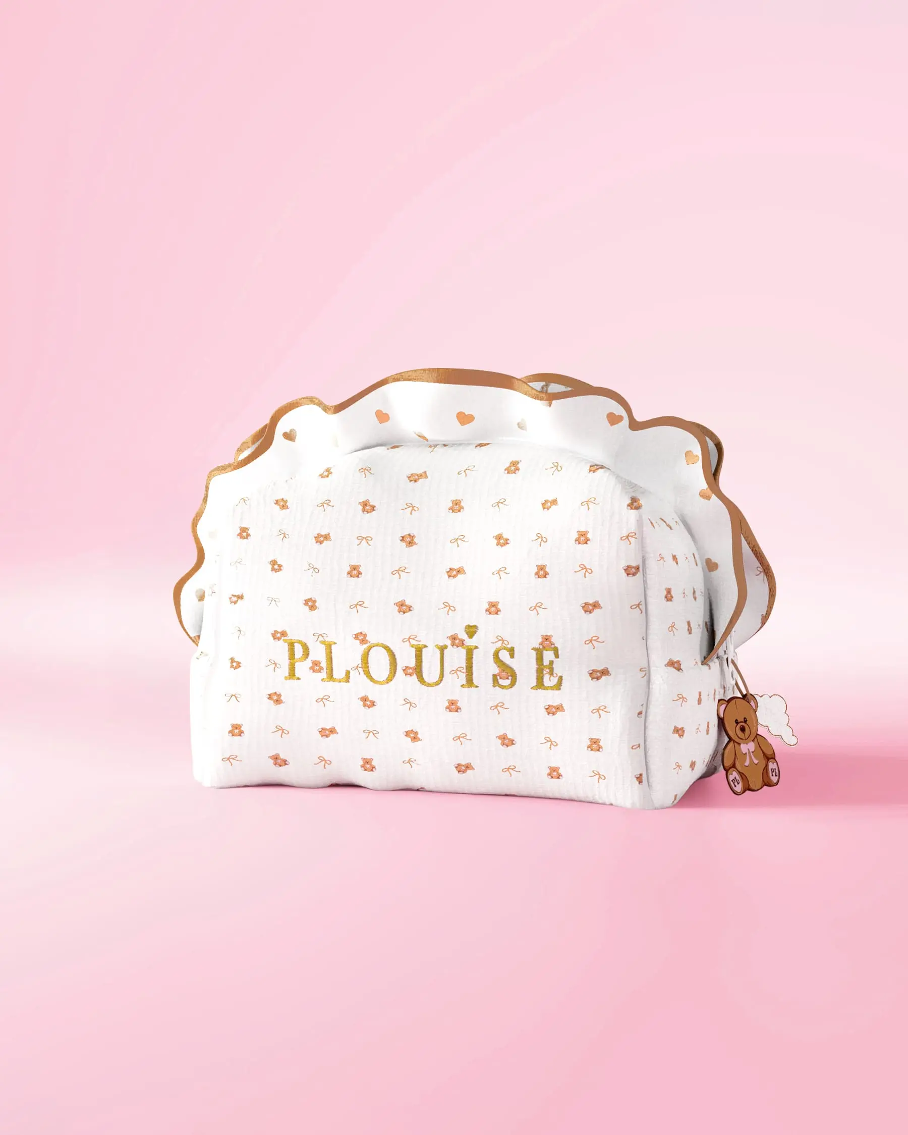 Teddy Bear Frill Makeup & Skincare Bag