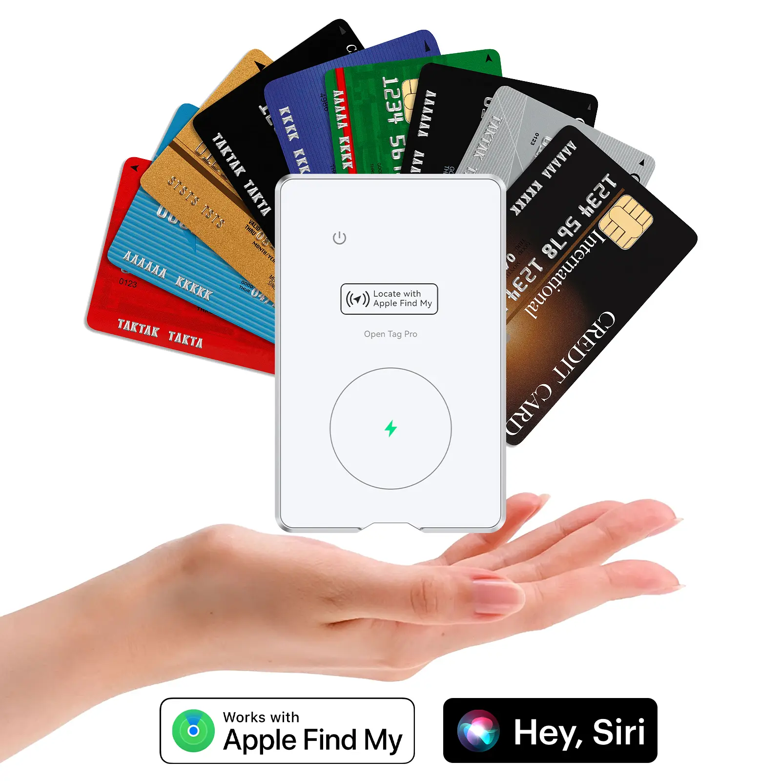 DELUMU Tesla Key Tracker Card, Apple FindMy Compatible Credit Card-Size Portable Wireless Air Tracker,Alternative Slim Anti-Loss Device for iPhone with Hey Siri, Built-In Battery,Left-Behind Item Reminder,Tech Gift