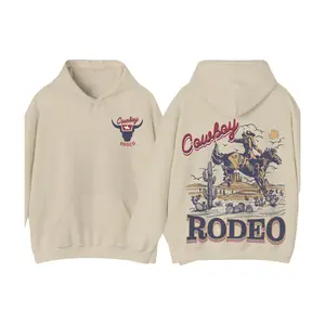 Rodeo Western Cowboy Hoodie, Vintage 90s Graphic Western Hoodie