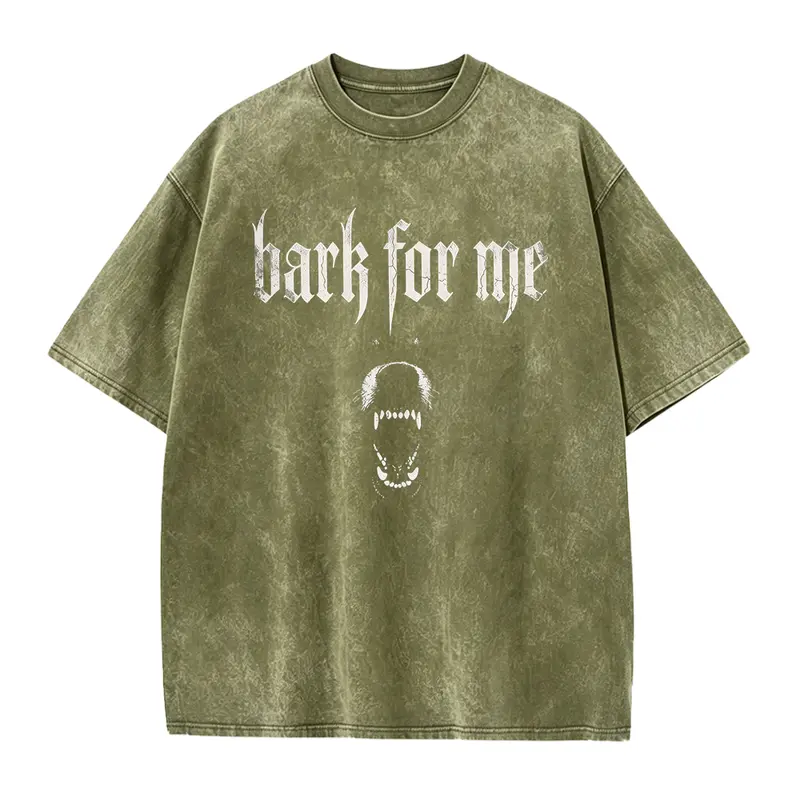 Women's Bark For Me Cotton Graphic Tee - Pull On, Loose-Fitting, Casual Basic Crew Neck - Vintage Wash, Flirty Sarcastic Dog Design - Cool Gift For Her, Sohochic