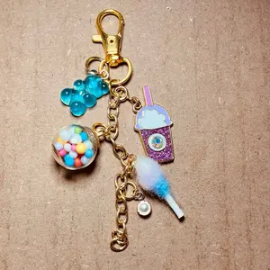 Sweet Tooth Bag Chain for Keys - Colorful Beads with Unique Designs, Keychain Accessory