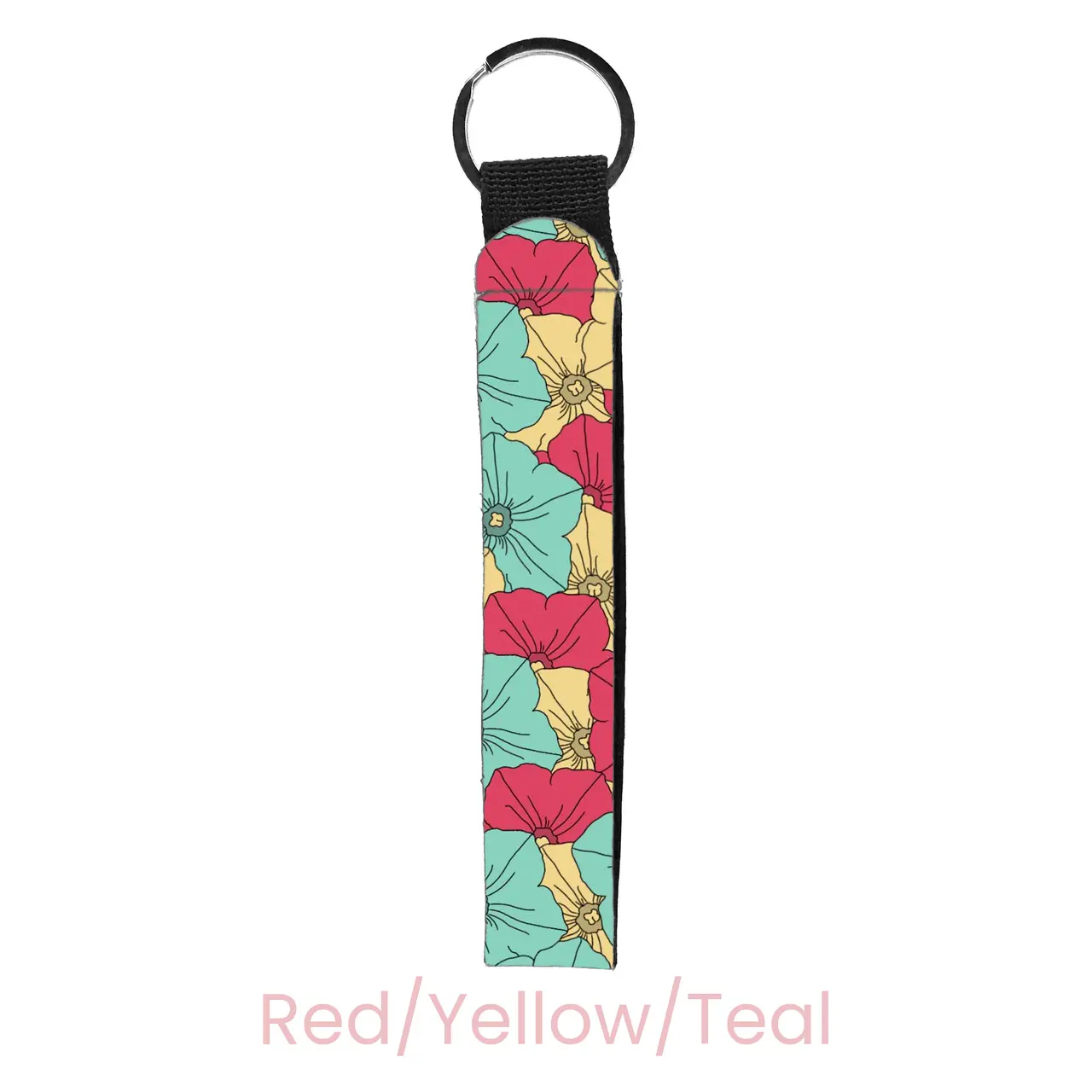 abbyrose Aloha Wristlet Key Chain Red/Yellow/Teal