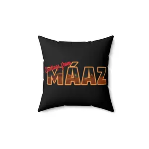 Greetings from Máaz Spun Polyester Square Pillow couch pillow punchy throw pillows