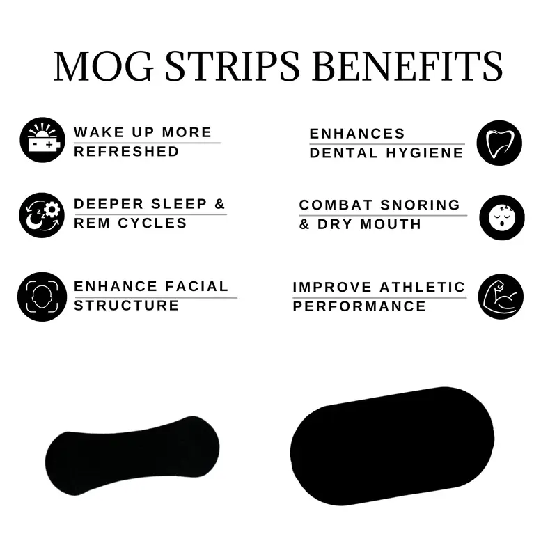 Mog Strips, one month supply, for sleep, exercise, mouth tape, nose tape, strips, long lasting adhesive, yoga, gym, comfort Comfort Skincare Comfort Skincare Outdoor Sport 2