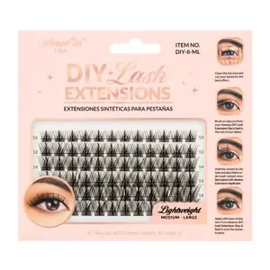 DIY Lash Extension for Longer, Fuller Eyelashes - Makeup Eyelashes Extensions Eyelash Extension Eyelash Extensions Cosmetic self adhesive