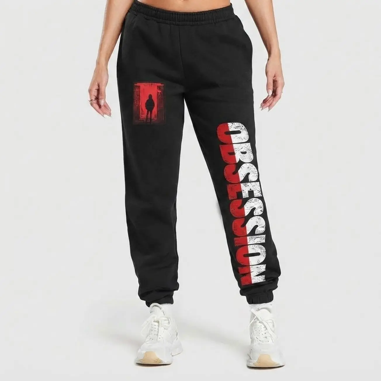 Vintage Obsession Movie Halloween Sweatpants, Halloween Sweatpants, Retro Horror Jogger Pants, Graphic Lounge Pants, Unisex Streetwear