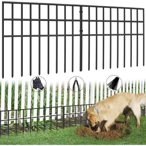 42.5ft(L) x 13in(H) 30 Panels No Dig Animal Barrier Fence, Rustproof Anti Digging Garden Fence for Dog Rabbit, Garden Edging Border Ground Defense for Outdoor Yard Patio