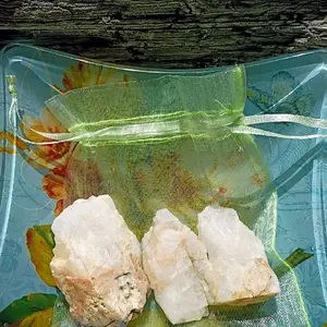 "NIGHT BLOOM" Raw White Quartz Crystals Charged Under Full Moon Ritual