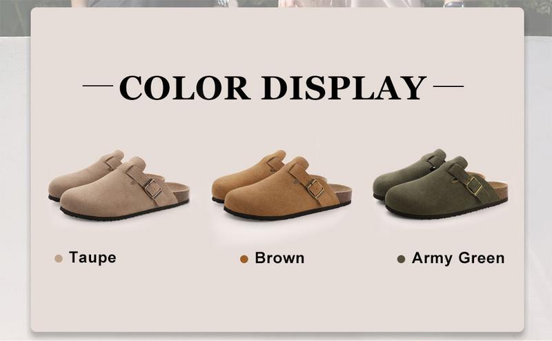 KIDMI Genuine Suede Clogs for Women Men Soft Cork Footbed Leather Mules Comfort Potato Shoes with Arch Support Outdoor Nonslip Walking Shoes KIDMI Genuine Suede Clogs for Women Men Soft Cork Footbed Leather Mules Comfort Potato Shoes with Arch Support Outdoor Nonslip Walking Shoes