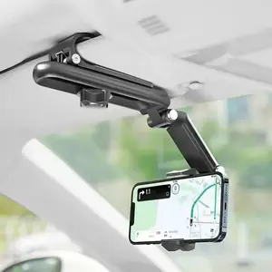 Rotating Multi-Function Sun Visor Phone Holder Compact & Practical for Versatile Viewing Angles Ideal for Sun Visors and Phone Holders - Cellphone