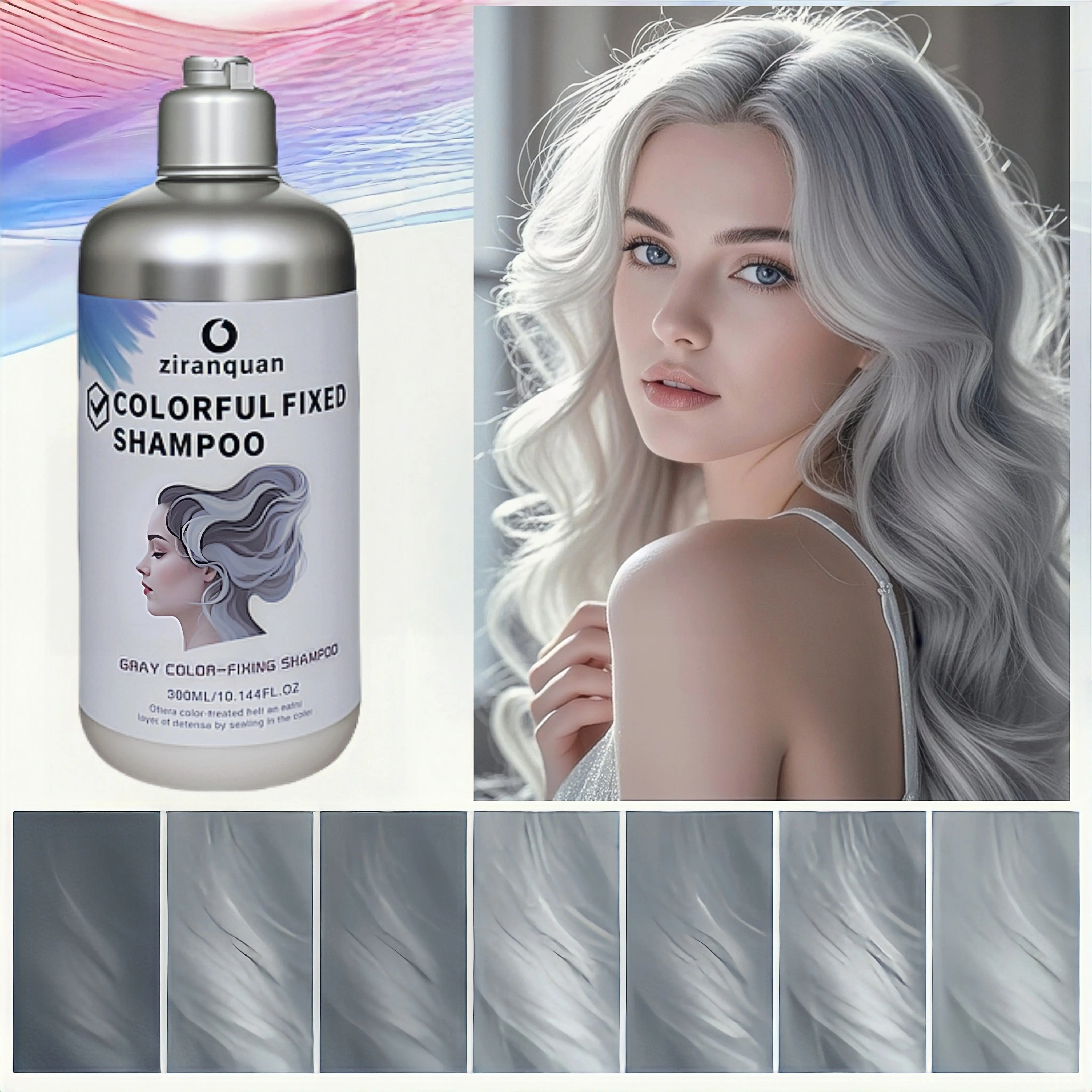 3-Min Color Depositing Shampoo for Gray Coverage, Moisturizing Hair Care with Botanical Extracts for Fine, Curly & Warm Blonde Hair, No Bleach Formula, 10.14 fl oz, Moisturize, Conditioning, Haircare, Textured, Cleanser, Temporary Hair Color
