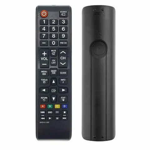 1x New Plastic Universal Fit Replacement Remote Control Accessory for Samsung LCD, LED, 3D, HDTV Smart TVs - Plug-and-Play, Compatible with BN59-01199F, 32j Model, Alkaline Batteries Included, 1X New Remote Control