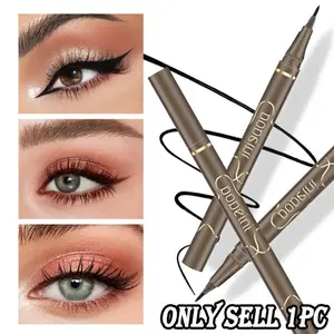 Fine-Tip Eyeliner Pen, Waterproof Sweatproof Long-Lasting, Precise Lining, Perfect for Aegyo-Sal & Downturned Eyes Beginner Eyeliner Pen,  Easy Application No Shaking, Natural Makeup Effect