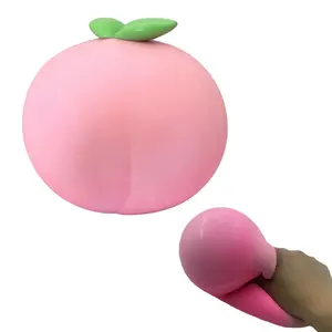 Squishy Extra Large Peach, Gag Gifts Funny Adult, Giant Stress Ball, Fidget Sensory Toy for Kids, ADHD Toys