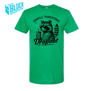 Gentle Parenting Drop Out The Block Funny Soft Style Tee Shirt Crewneck Classic