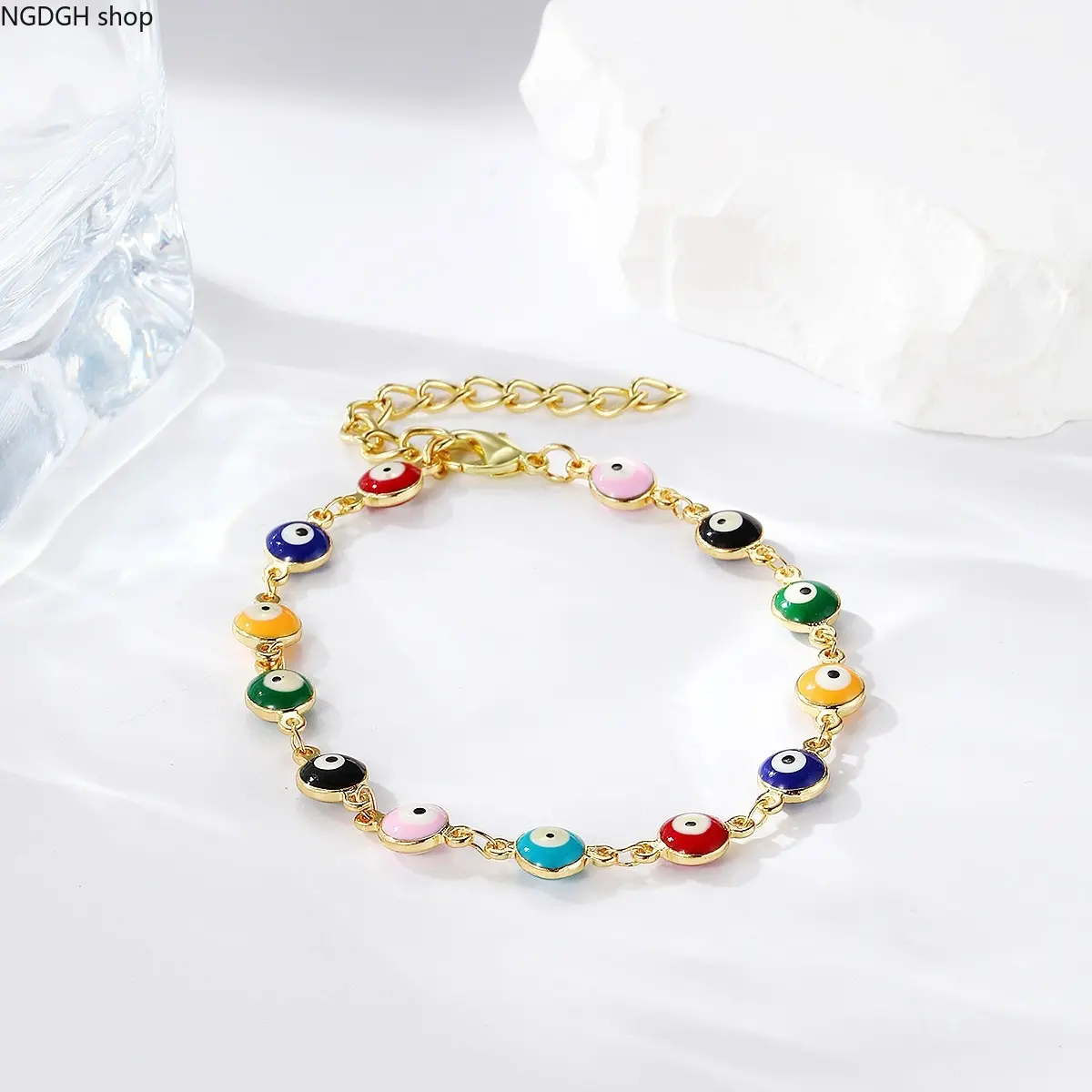 Amazon popular jewelry women pull bracelet devil eye bracelet adjustable simple devil eye bracelet