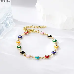 Amazon popular jewelry women pull bracelet devil eye bracelet adjustable simple devil eye bracelet