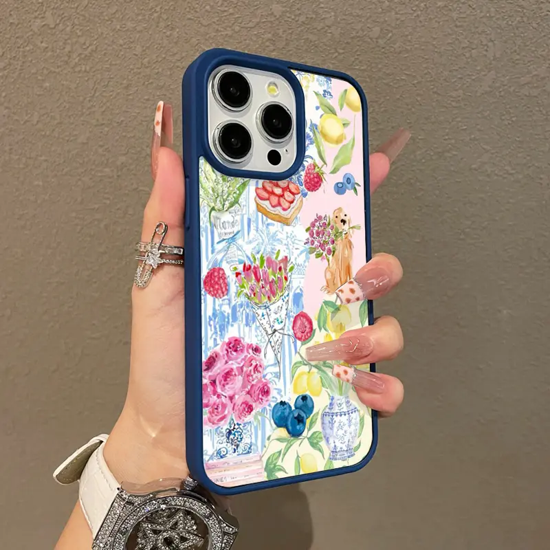 Trendy Magnetic Case for iPhone11/12/13/14/15/16/17/promax Berry & Lemon Brunch MagSafe Ready, Ultra Thin & Shockproof | Cute Pick for Girls