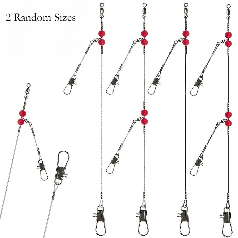 4-Pack Rotating Snap Fishing Leader Lines, for Saltwater & Freshwater, Anti-Tangle Baitcasting Line, Ideal for Casting & Dragging, Fishing Swivels Snap, Sport Fishing Accessory