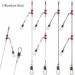 4-Pack Rotating Snap Fishing Leader Lines, for Saltwater & Freshwater, Anti-Tangle Baitcasting Line, Ideal for Casting & Dragging