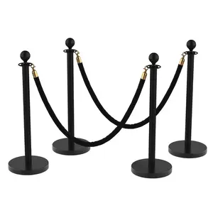 Stanchions and Velvet Ropes, 26FT Red Carpet Gold Stainless Steel Stanchion Posts Red Carpet Runner Poles for Hotel, Wedding, Theater, Event