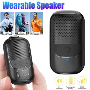 Wireless Clip-on Bluetooth Speaker,IP67 Waterproof Rating, ENC Noise-Cancelling Microphone, Features Large Touch Controls,A Wearable Bluetooth Speaker Ideal for Running,Hiking,and Outdoor Sports