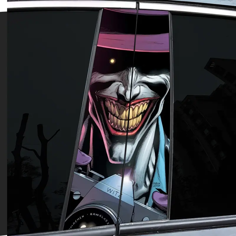 2 Pieces 2PCS Tide Cool Dark Secret Photographer Joker Car Stickers, Cool Car Decoration, Car Decals, graphic decal, Durable Vinyl, Semi-Matte, Easy to Stick - Perfect for Glass and Metal Surfaces, Sticker for cars