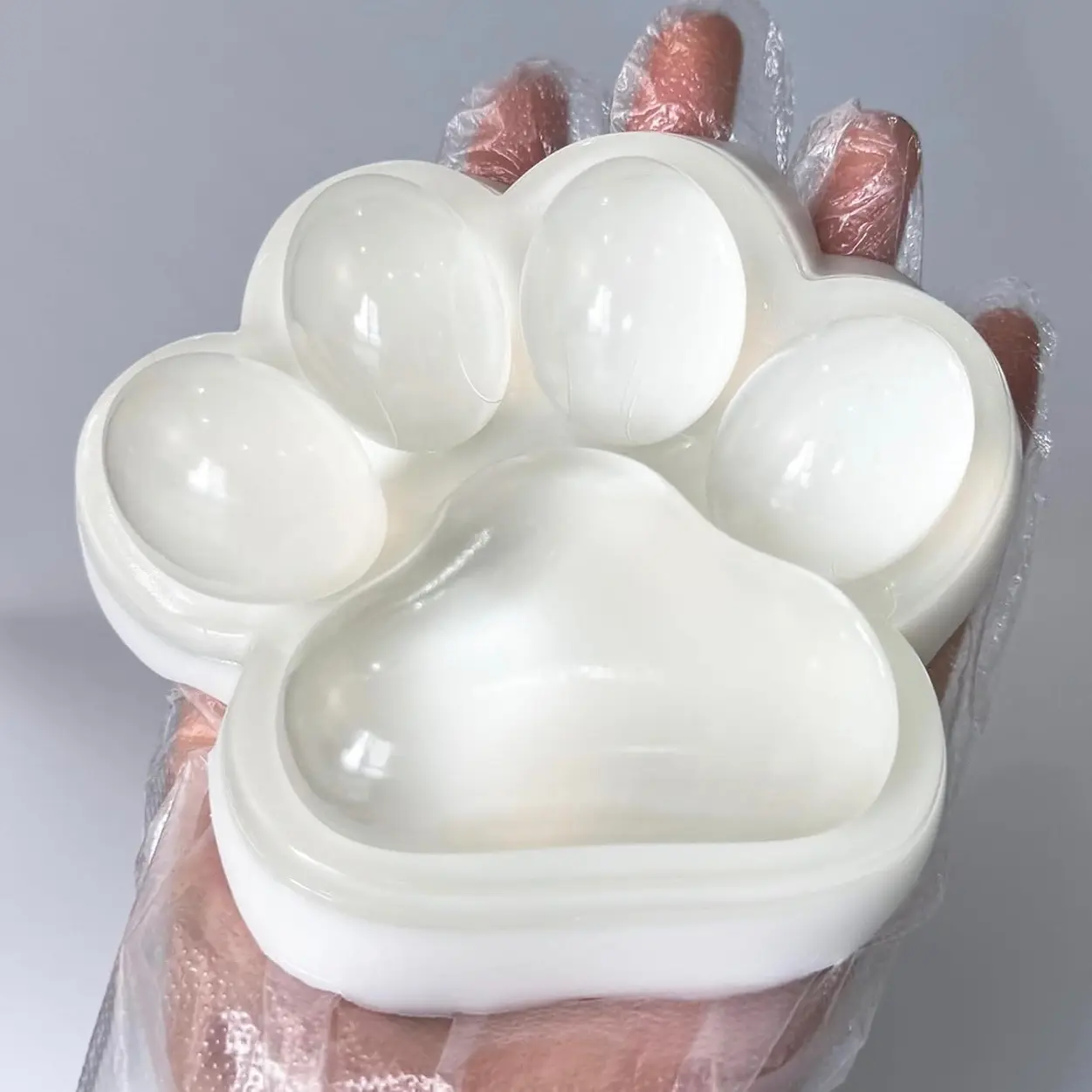 [2025 New]Clear Cat Paw Squeeze Toys Taba Squishy Cat Paw Toy, Handmade Taba Squishy Big Cat Paw Silicone Squeeze Toys Fidget Toy for Stress Relief, Squishy Toys for Adults