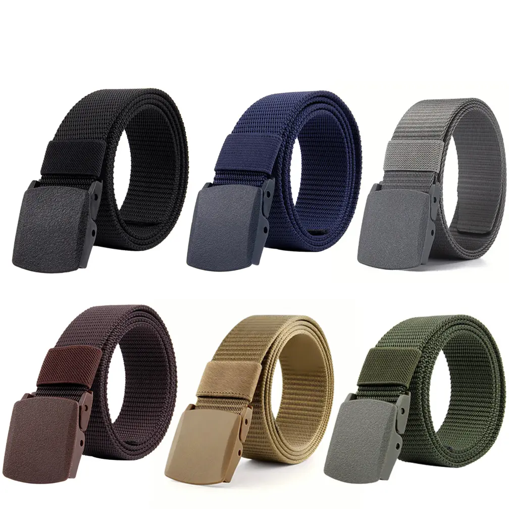 1 PCS Casual Unisex Minimalism Nylon Belts, Fits Waist Up To 47", Trim To Fit, Perfect Fit Waist, Adjustable Breathable Woven Design Girdle, With Plastic Buckle, Slide Belt Easier Adjustable, Versatile Accessories, Perfect Gift For Men/Women