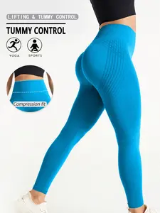 Women's High Waisted Striped Compression Yoga Pants, Sporty Tight-Fitting Nine-Quarter Shaping Leggings, Stretchy High Waist, Elasticity & Butt Lifting Design, All Season Wear