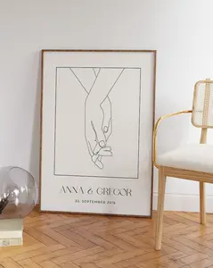 Personalized poster with name, couple picture, poster couples