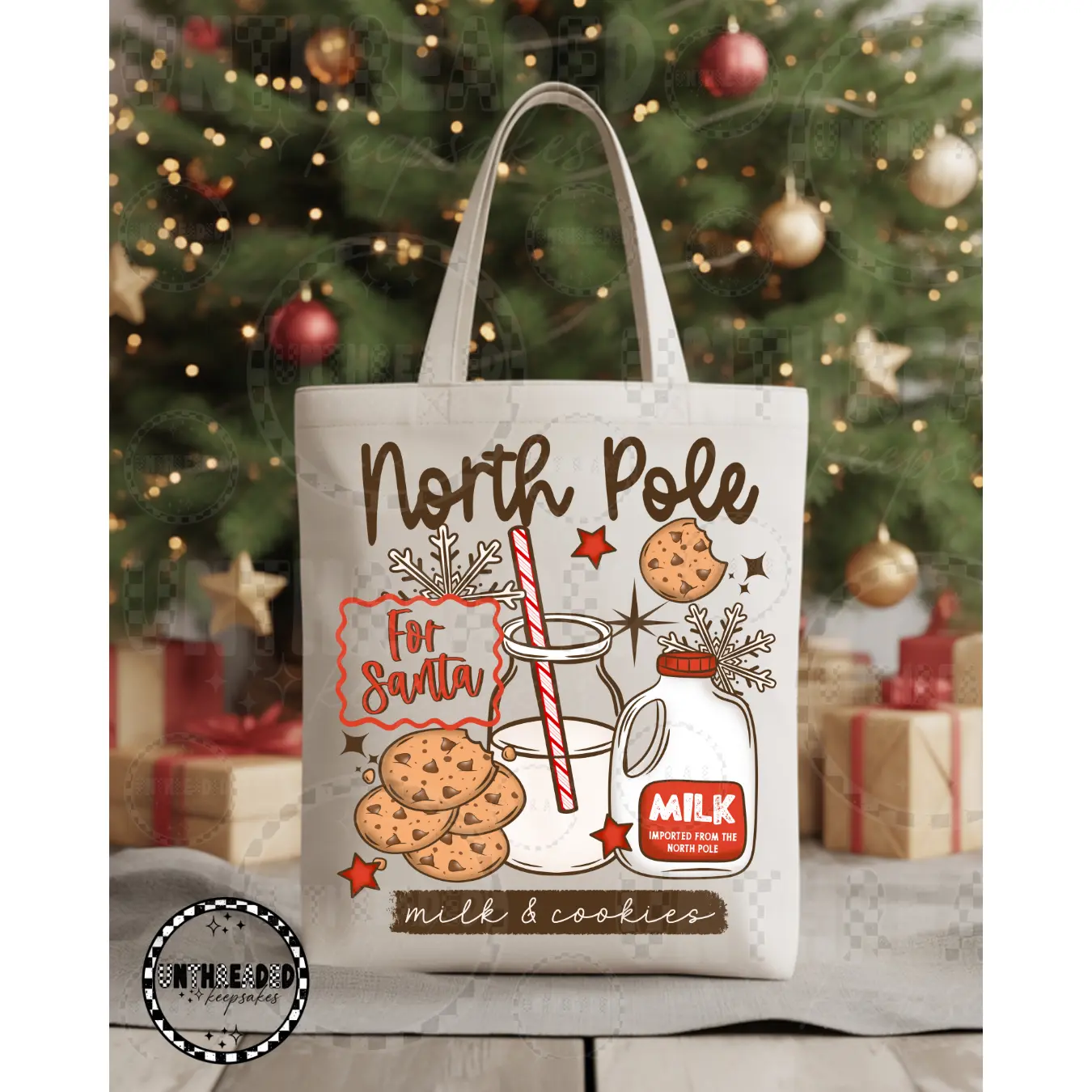 🎅 North Pole Milk & Cookies Tote Bag 🍪 | For Santa Collection 🎄
