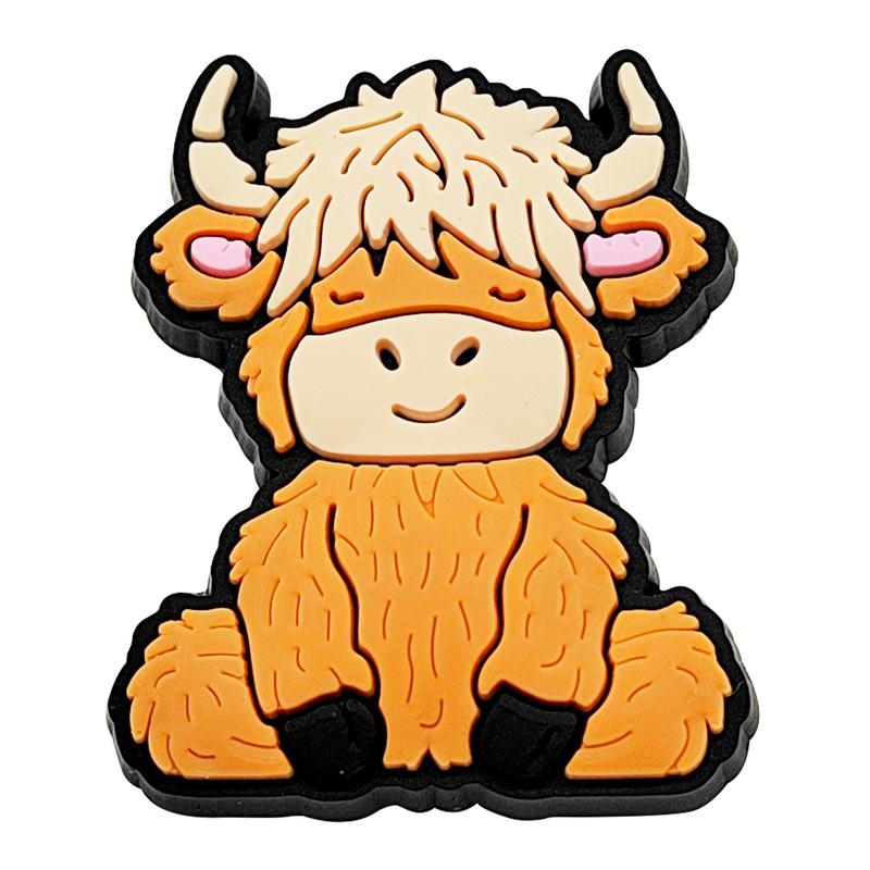 Cartoon Cow Croc Shoe Charms for Kids Boys Girls Women Men PVC Wristband Sandals Clog Accessories Party Favor with Dragon and Character Designs Footwear