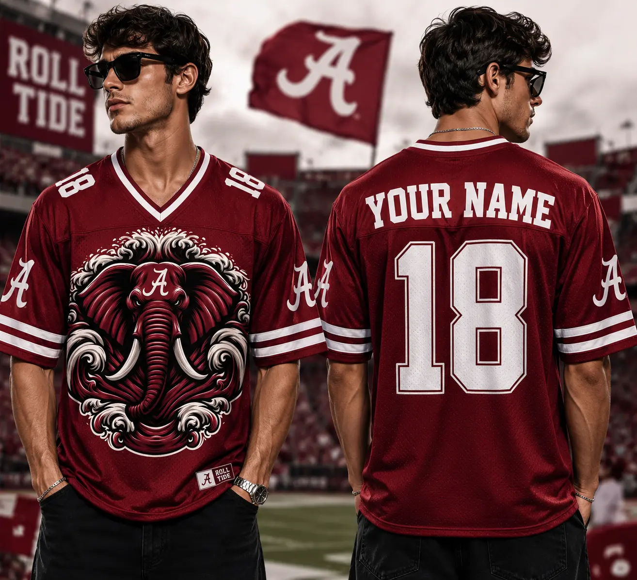 Custom Alabama Football  Croptop Jersey,