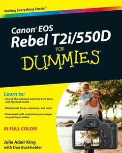 USED-Canon EOS Rebel T2i / 550d for Dummies by King, Julie Adair (Paperback)