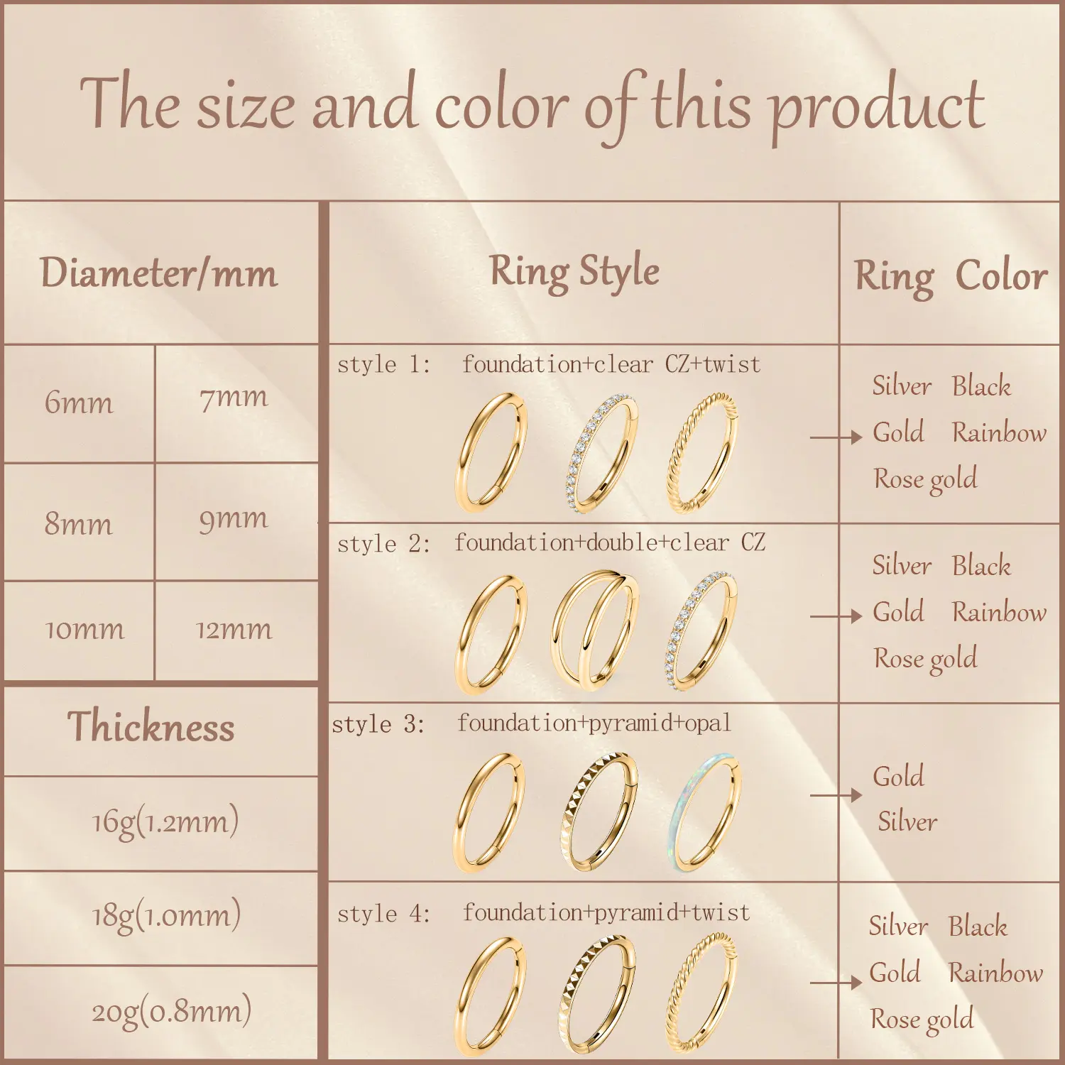 AROWRO Nose Rings Hoops 3 Pcs Conch Piercing Jewelry Surgical Steel Cartilage Earrings for Women Men 20G 18G 16G Septum Rings Helix Daith Rook Tragus Piercing Jewelry AROWRO Nose Rings Hoops 3 Pcs Conch Piercing Jewelry Surgical Steel Cartilage Earrings for Women Men 20G 18G 16G Septum Rings Helix Daith Rook Tragus Piercing Jewelry