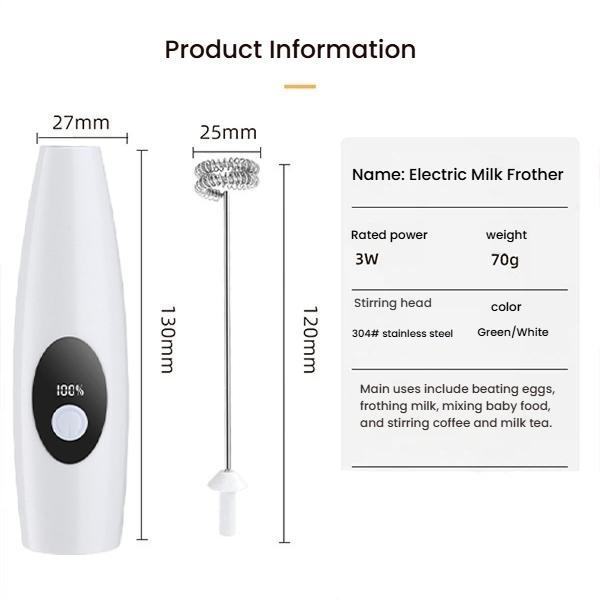 Rechargeable Milk Frother-Handheld Electric Coffee Mixer with 2 Color|Versatile Drink Mixer for Juices,Prebiotic Powders,Lattes,Cappuccinos,coffee mixer,Matcha&Eggs