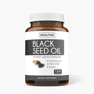 Black Seed Oil Softgel Capsules Skin Health (Non-GMO & Vegan) Cold-Pressed Nigella Sativa Pure Black Cumin Seed Oil with Vitamin E Healthcare Supplement