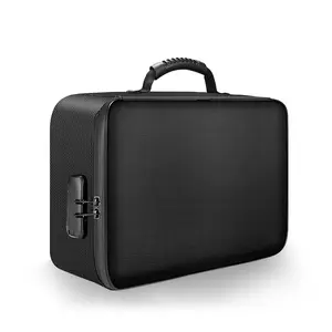 Lockable Fireproof Document Bag 2192°F, Waterproof Fire Resistant File Organizer Box, 3-Layer Large Capacity Storage Case for Important Documents, Passports, Certificates & Cash Adjustable Mesh Safety