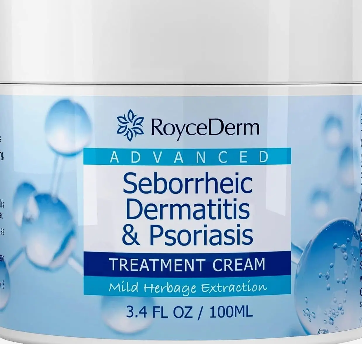 Roycederm Seborrheic Dermatitis Cream, Scalp Treatment for Psoriasis, Folliculitis, Dry Scalp, Dandruff, Anti-Itch Cream for Soothing Relief