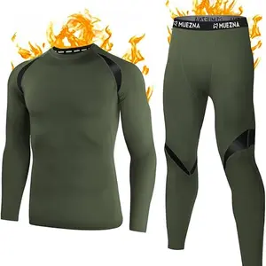 Long Johns Thermal Underwear for Men Skiing Winter Warm Hunting Gear Fleece Lined Base Layer Set Top Bottom