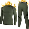 Long Johns Thermal Underwear for Men Skiing Winter Warm Hunting Gear Fleece Lined Base Layer Set Top Bottom