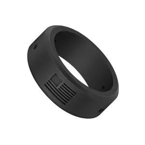 TUFF Titan Black Silicone Ring with TUFF Logo and Flag Symbol for Safe Functional Wear Symbolic Design Truck Repairs Gym Workouts