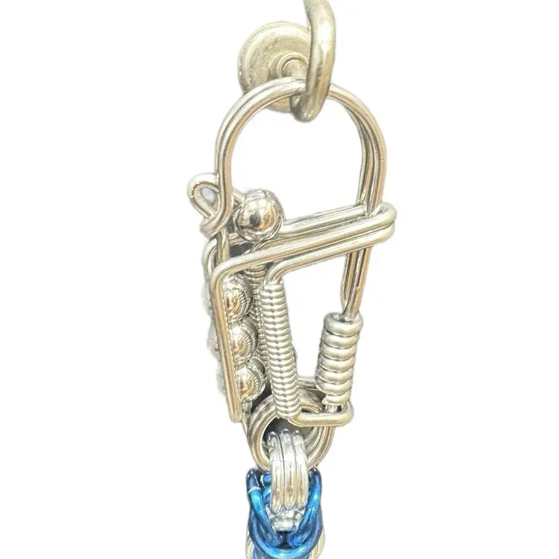 Byzantine Weave Glove Clip - Stainless Steel Wire Snap Keychain Clip Keychain Accessories