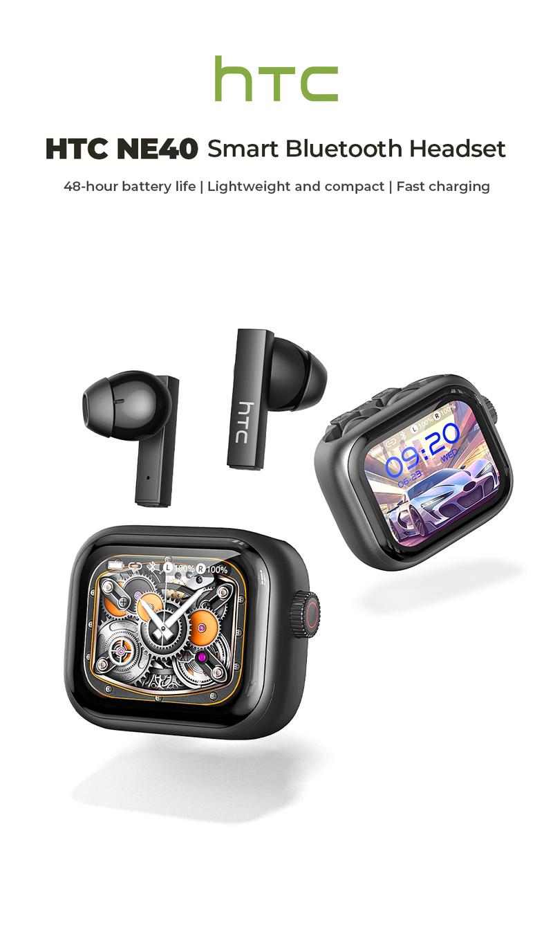HTC NE40 Wireless Earphones Bluetooth 6.0, LED Display High Fidelity, for Gaming, Office, Sports, Music & Phone Calls TWS Earbuds , IPX5 Waterproof Earphones, Built-in Microphone In Ear Earphones HTC NE40 Wireless Earphones Bluetooth 6.0, LED Display High Fidelity, for Gaming, Office, Sports, Music & Phone Calls TWS Earbuds , IPX5 Waterproof Earphones, Built-in Microphone In Ear Earphones