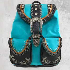 Western Leather Buckle Backpack - $59.99