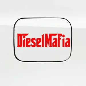 1PC Cool DieselMafia Car Sticker - Suitable for car fuel tank caps, The eye-catching red logo is full of diesel-style personality. Add cool details to your car with one stick. Decorate vehicles or items to fill with personality.